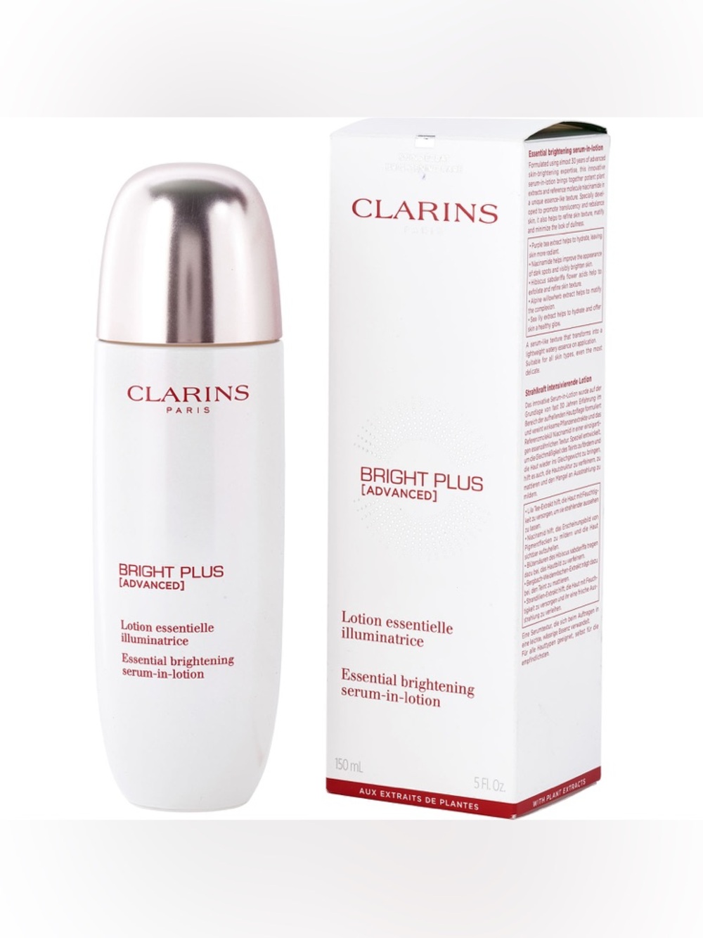 NEW CLARINS Bright Plus Advanced Essential Brightening Serum-In-Lotion 150 mL